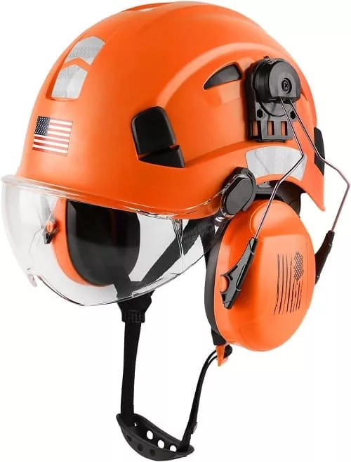 Safety Helmet Hard Hat with Visor and Ear Protection